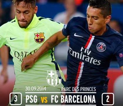 أهداف باريس سان جيرمان 3 برشلونة 2 دوري ابطال اوروبا