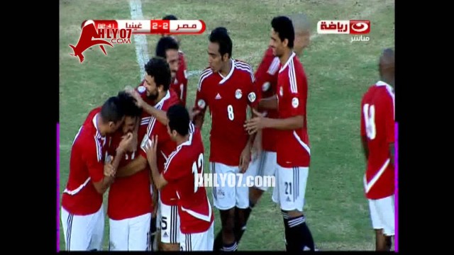 أبو تريكة يصنع هدف بالكعب لمحمد صلاح منتخب مصر امام غينيا 10 سبتمبر 2013