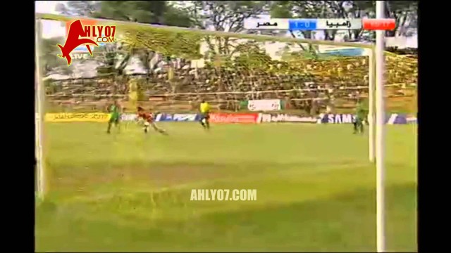 هدف فوز مصر 1 مقابل 0 زامبيا تصفيات مونديال 2010 في  10أكتوبر 2009 لحسني عبد ربه