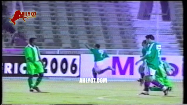 أهداف مباراة الأهلي 2 مقابل 0 هارتس أو أوك لمحمد فاروق و وليد صلاح في 8 أكتوبر 1999