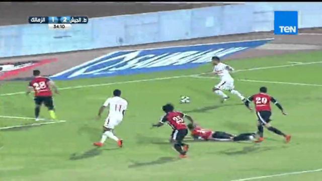 الهدف الاول للزمالك برأس محمود كهرباء ” طلائع الجيش vs الزمالك “