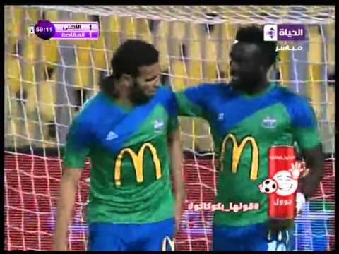 هدف مصر المقاصة الأول في الأهلي مقابل 1 الدوري 5 مارس 2016