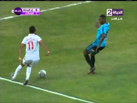 شاهد انفعال الجهاز الفني للزمالك على كهربا في مباراة غزل المحلة