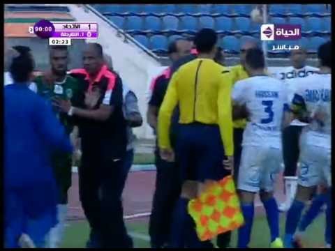 خناقة وضرب واشتباك مع الحكم بين لاعبو الاتحاد السكندري واتحاد الشرطة والحكام