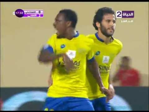 الهدف الأول للإسماعيلي مقابل 2 الأهلي بناهيني الدوري 24 يونيو 2016