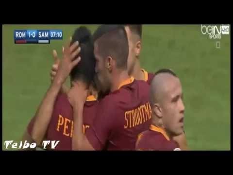 شاهد هدف محمد صلاح روما في سامبدوريا وأول هدف في تاريخه بالرأس في الدوري الايطالي 11 سبتمبر 2016