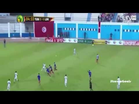 شاهد اهداف منتخب تونس 4 ليبيريا 1 بمشاركة علي معلول تصفيات افريقيا