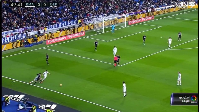 شاهد هدف راموس القاتل في الوقت الضائع لريال مدريد ضد ديبورتيفو واهداف المباراة 3-2