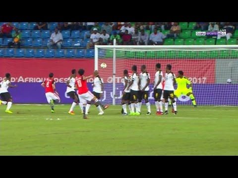 هدف منتخب مصر الأول في غانا 1-0 محمد صلاح أمم افريقيا 25 يناير 2017
