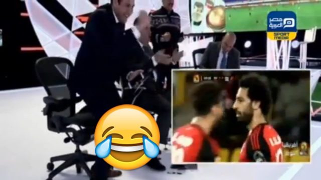 شاهد كواليس رد فعل نبيل معلول ووائل جمعة لحظة احراز محمد صلاح هدف مصر في غانا في امم افريقيا