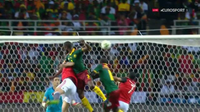 هدف الكاميرون الأول في منتخب مصر مقابل 1 نهائي افريقيا 2017