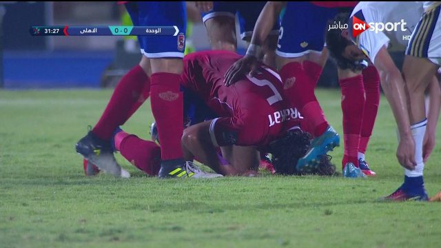 شاهد اول هدف لعمرو بركات مع الاهلي ضد الوحدة الاماراتي 1-0 البطولة العربية