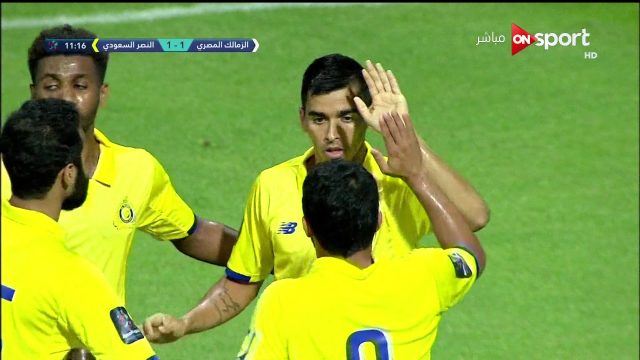 شاهد هدف تعادل النصر السعودي في الزمالك في رد سريع بأقل من 10 دقائق 1-1 في البطولة العربية