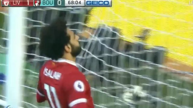 شاهد هدف عبقري من محمد صلاح ليفربول والثلاثين له في الدوري الانجليزي ليفربول 2 بورنموث 0