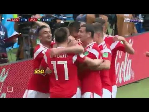شاهد هدف روسيا الأول في المنتخب السعودي في افتتاحية كأس العالم 2018